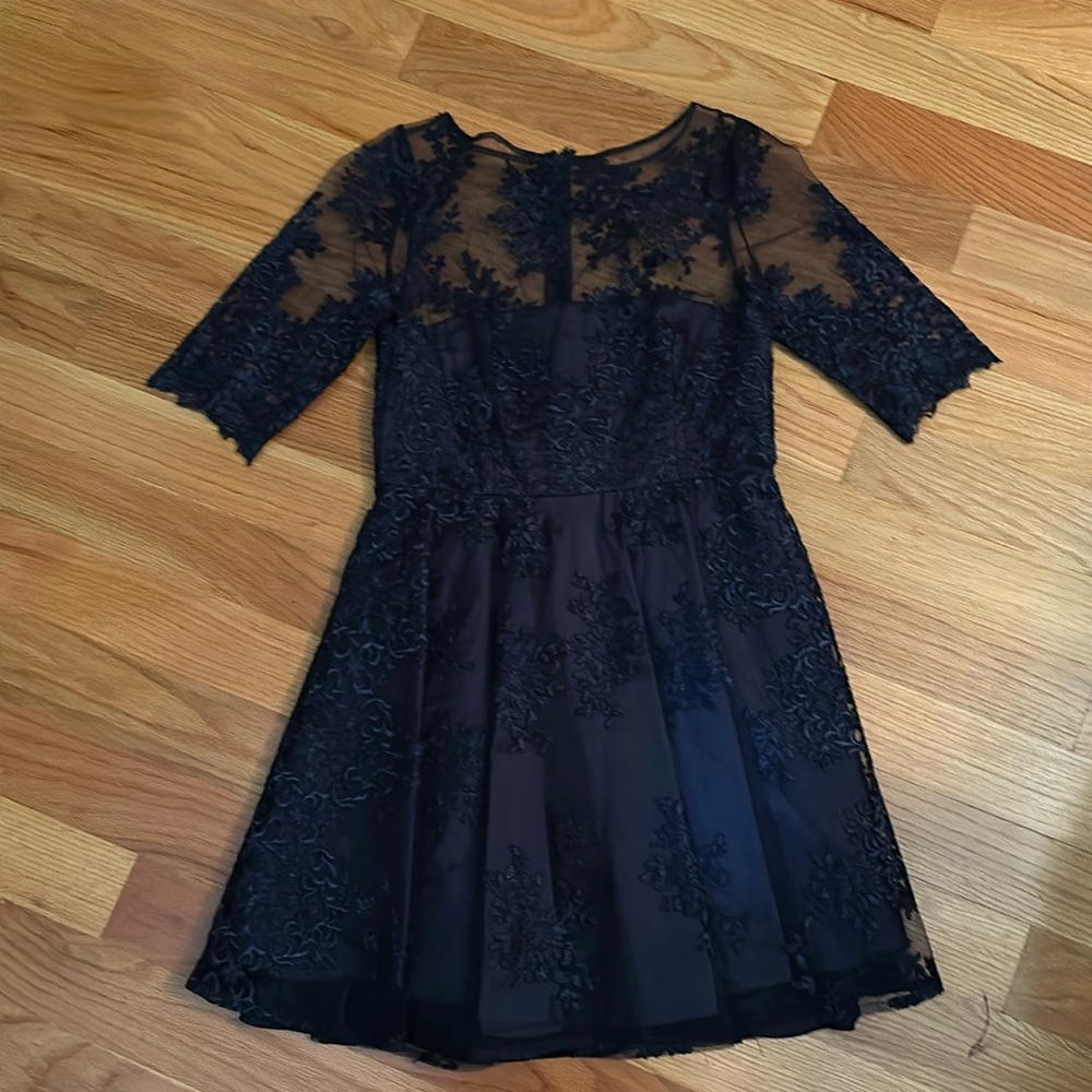 Boutique, navy blue lace dress. Size 12